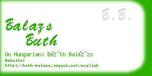 balazs buth business card